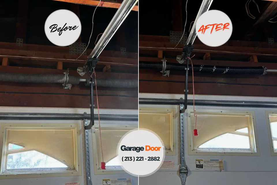 Before and after: garage door repair Osceola, IN